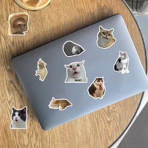 Animais engraçados adesivos, impermeável, adequado para skate, bagagem, laptop, telefone, papelaria criativa, cor aleatória, DIY, 50pcs por saco 10 principais vendas adesivo lapis - №6