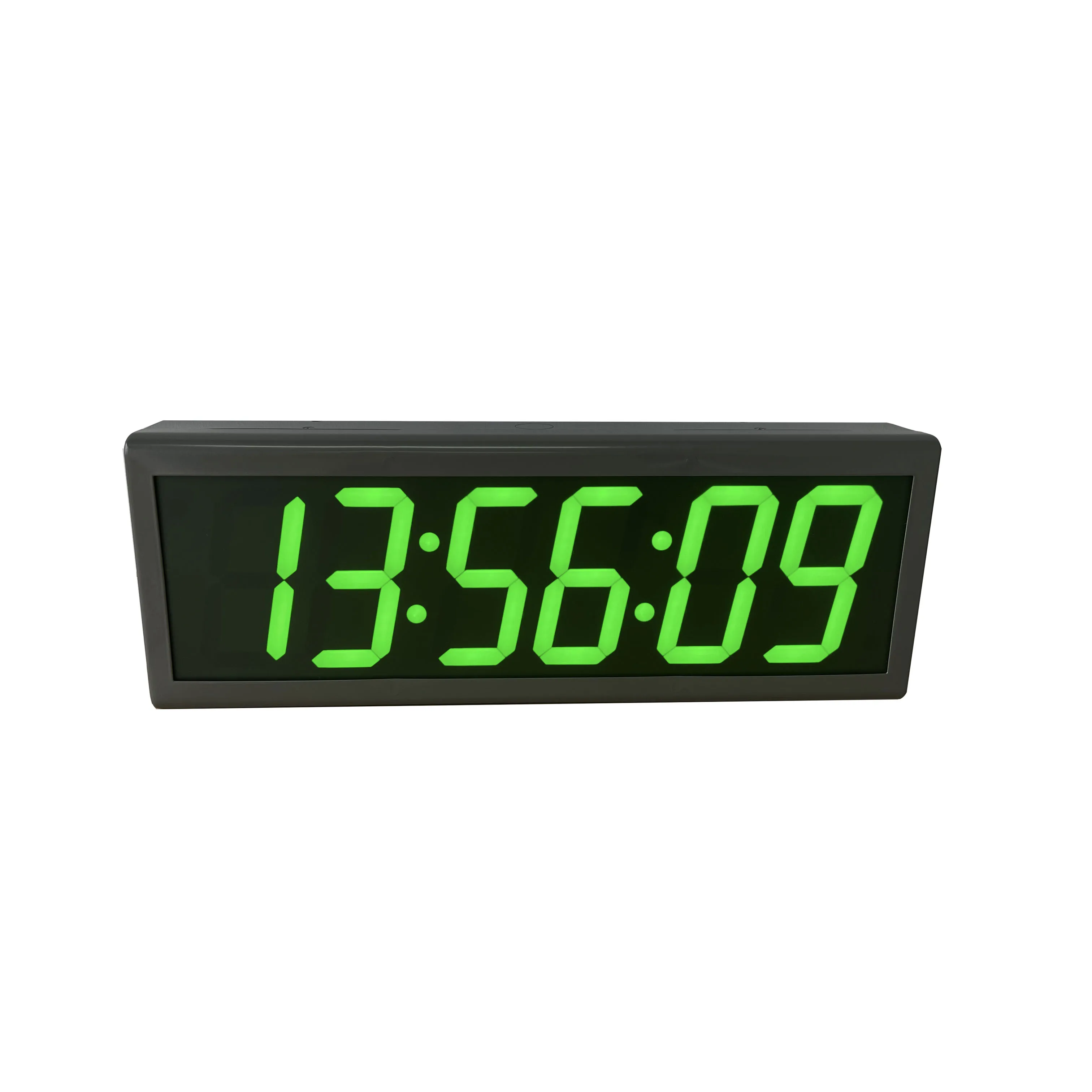 

Digital Wi-Fi Wall Clocks with Stainless Steel Case, 4“ X 6 Digit, NTP Server Synchronized, Automatic DST Reset