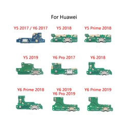 USB şarj Dock Port soket Jack tak bağlayıcı Flex kablo için Huawei Y5 2017 Y6 Pro 2018 2019 başbakan şarj kurulu modülü