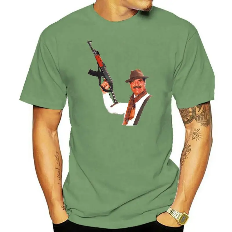 New Saddam Hussein Ak-47 Usa Size S M L Xl 2Xl 3Xl T-Shirt En1 Custom Screen Printed Tee Shirt