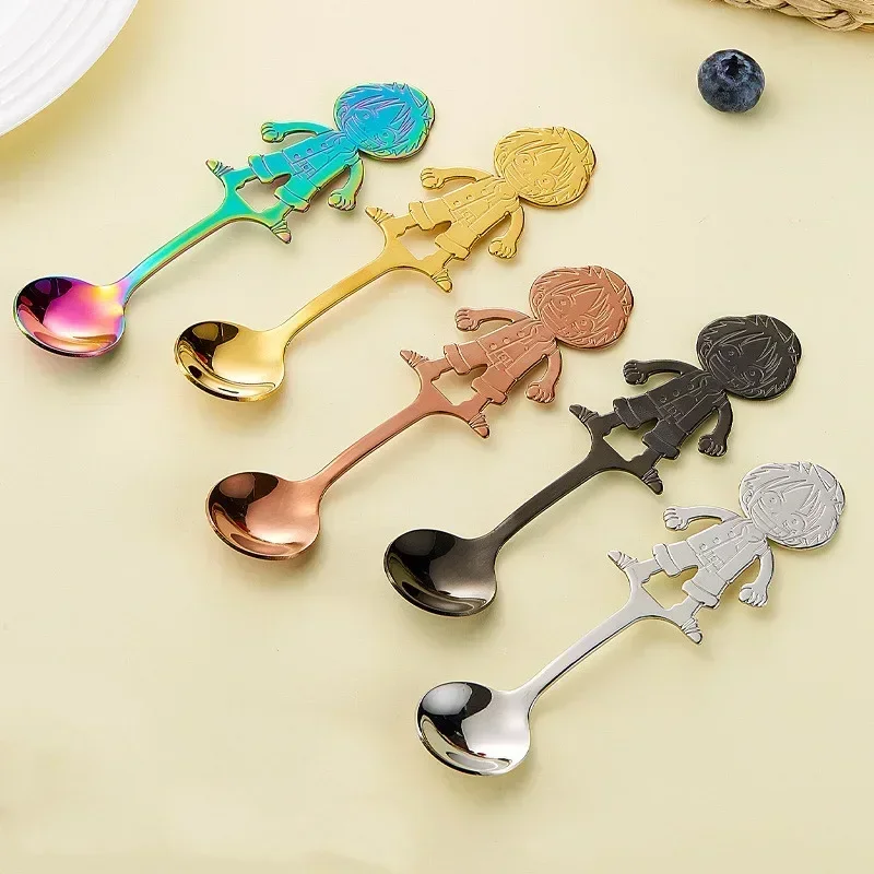 Anime ONE Piece Spoon cucchiaio da caffè in acciaio inossidabile rufy forniture per feste per bambini accessori regali rufy Action Figure Toys