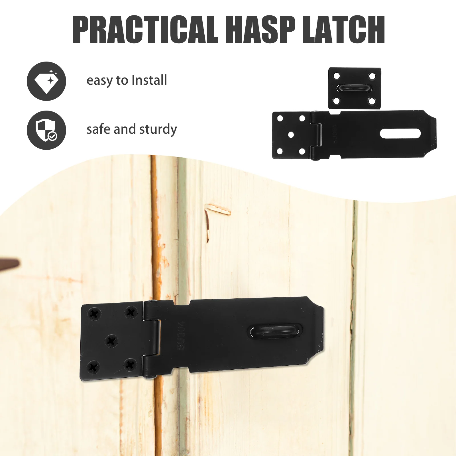 2 مجموعات الفولاذ المقاوم للصدأ غلق بمشبك مزلاج الثقيلة الحظيرة مزلاج الباب تسليط قفل قفل المفصلي بوابة قفل الأجهزة الباب غلق بمشبك قفل