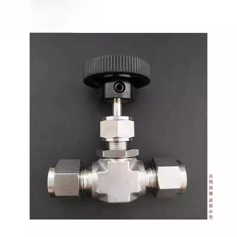 Válvula de aguja recta con virola de alta presión de acero inoxidable 316L, válvula de globo, cuerpo de forjado, válvula de aguja de 6000PSI