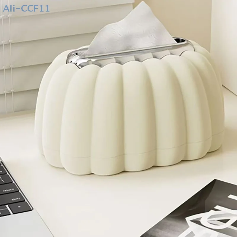 Household Spring Napkin Box With Shell Shape Smooth Extraction Modern Style Tissue Holder Suitable For Living Room Decoration