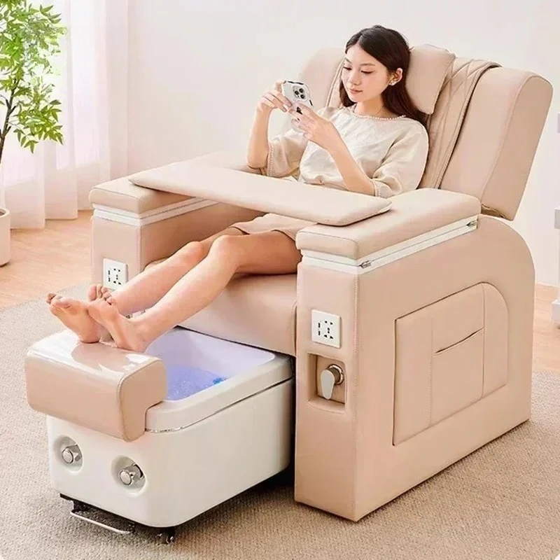 Spa Luxus Pediküre Stuhl Nail Tech Professionelle Sessel Stühle LED Schöne Peda Massage Sillones De Pedicura Möbel