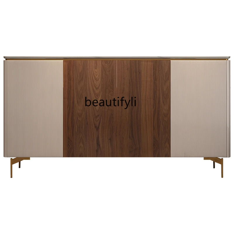 

Italian light luxury entrance shoe cabinet modern living room partition locker supercrystalline stone decorative cabinet