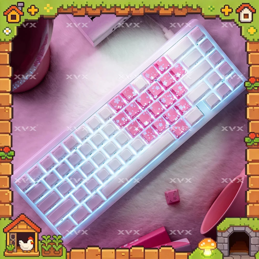 XVX Love PC Keycaps IMD Process Mixed Material Keycap Original Factory Personalized Keyboard Keycaps PC Gifts