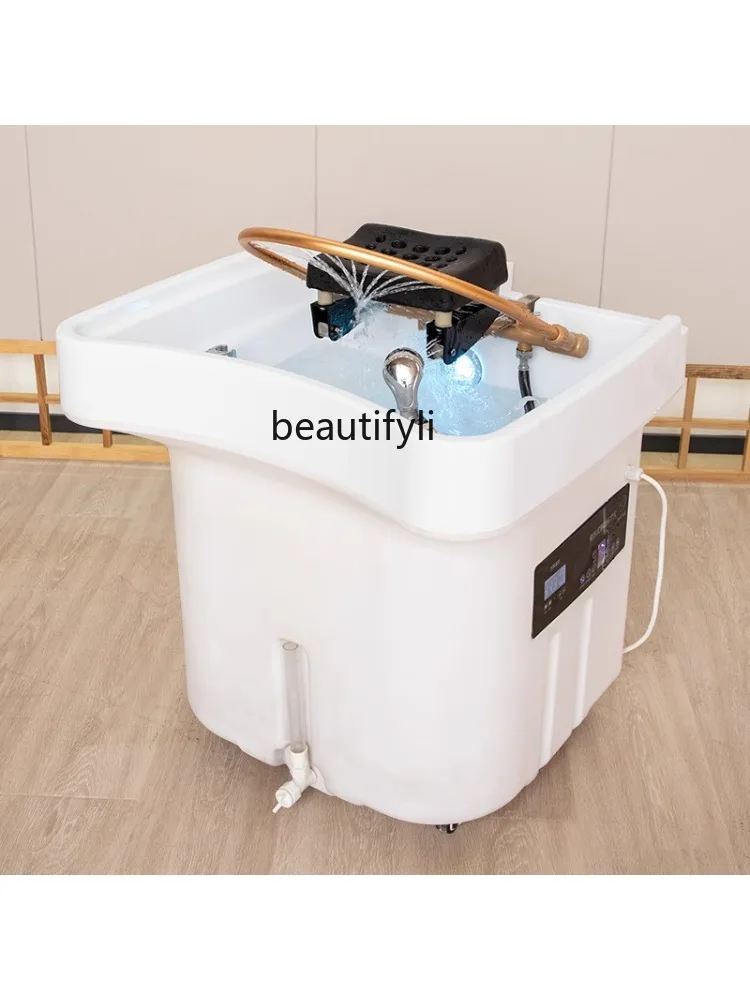 Head Therapy Basin Movable Water Storage Heating Water Circulation Fumigation Free Water Treatment Hair Care