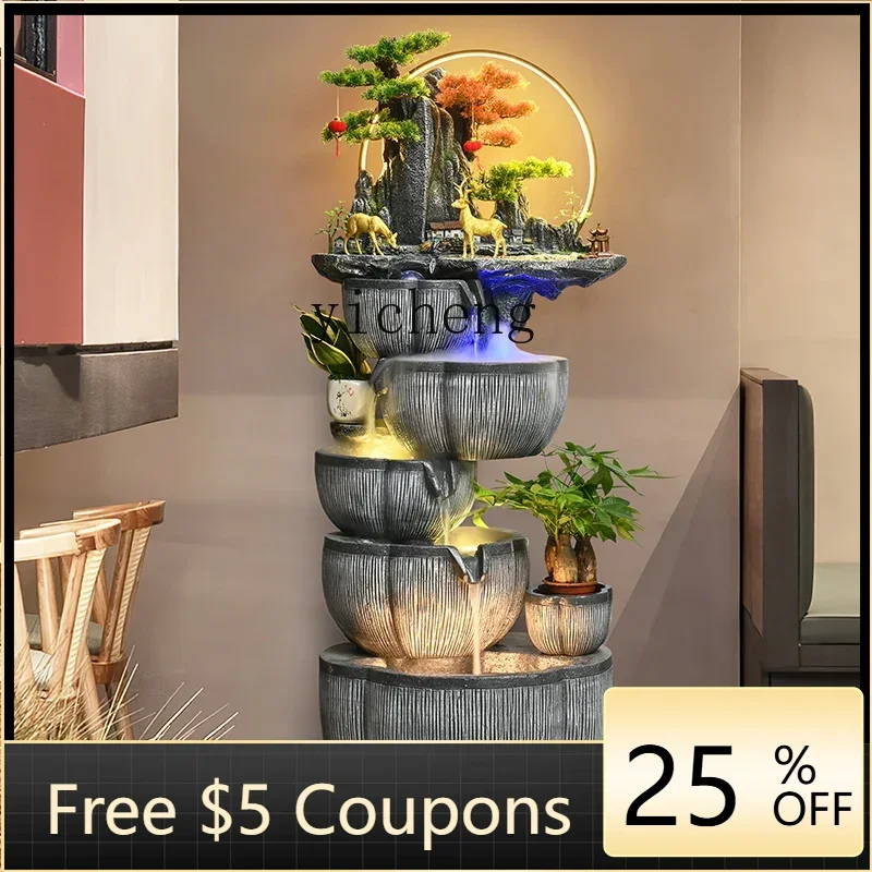 

L3-11 rockery flowing water fountain lucky feng shui ball floor ornament office circulating water housewarming opened
