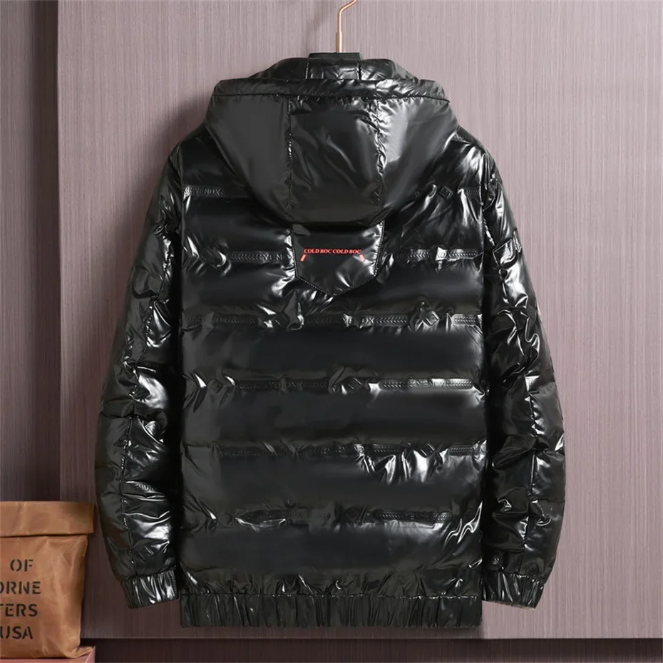 12xl 10xl plus size brilhante parkas homens inverno grosso jaqueta casaco à prova dwaterproof água moda casual cor sólida parkas masculino tamanho grande 12xl