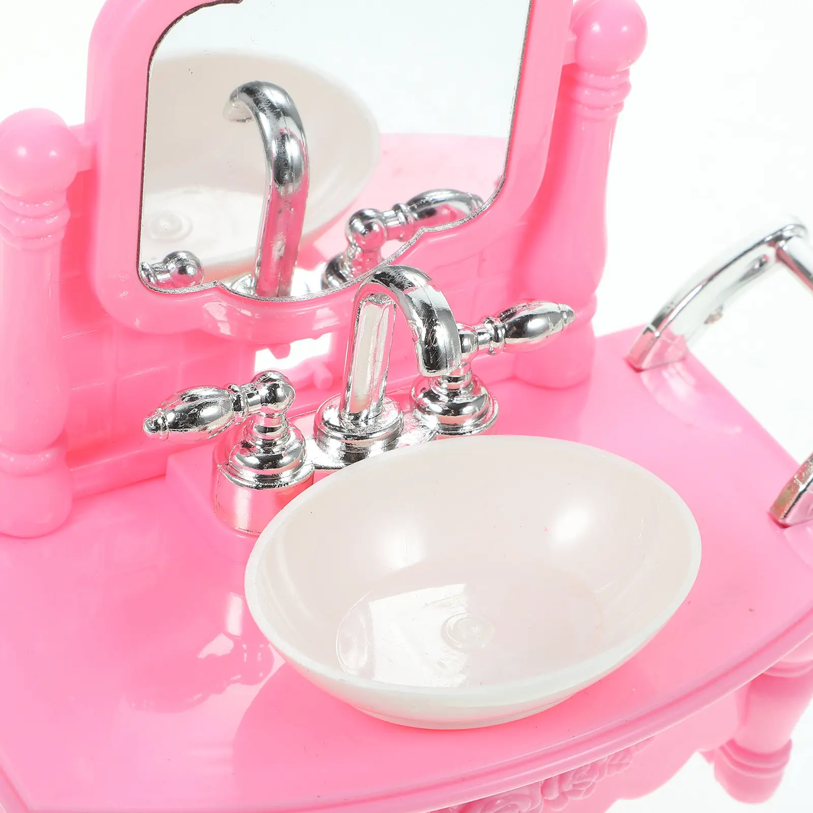 

Набор миниатюрной пластиковой мебели для ванной комнаты, украшение для мини-домика, стильный набор аксессуаров для ванной, изысканное исполнение