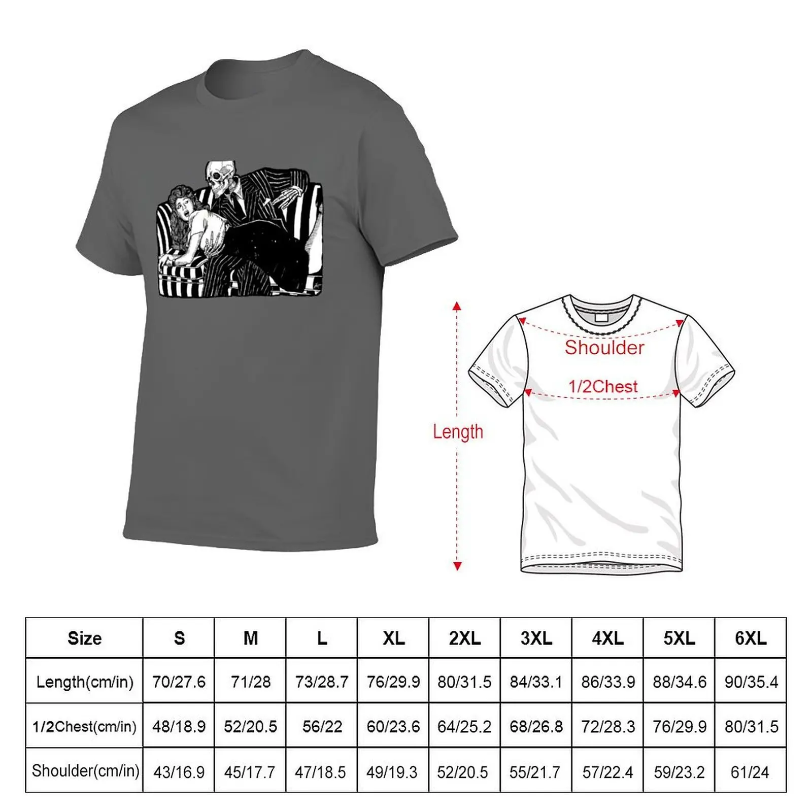 Edition and Spanking the Maiden: Death T-Shirt Trendy Print Short Sleeve T-Shirt