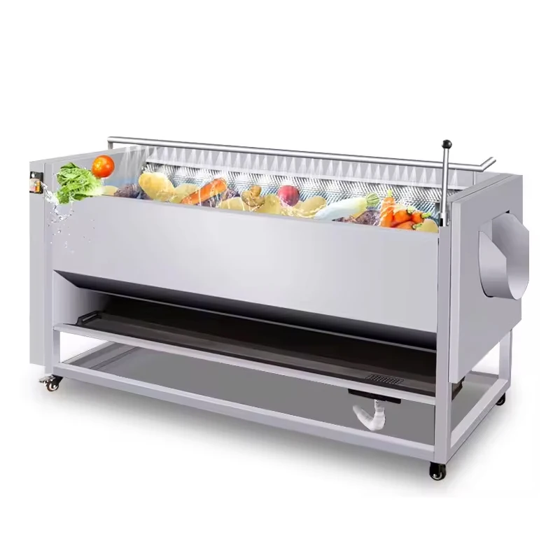 

Peeling Machine Vegetables and Fruits Automatic Commercial Potato Ginger, Lotus, Papaya Sweet Potato Cleaning Roller Washing
