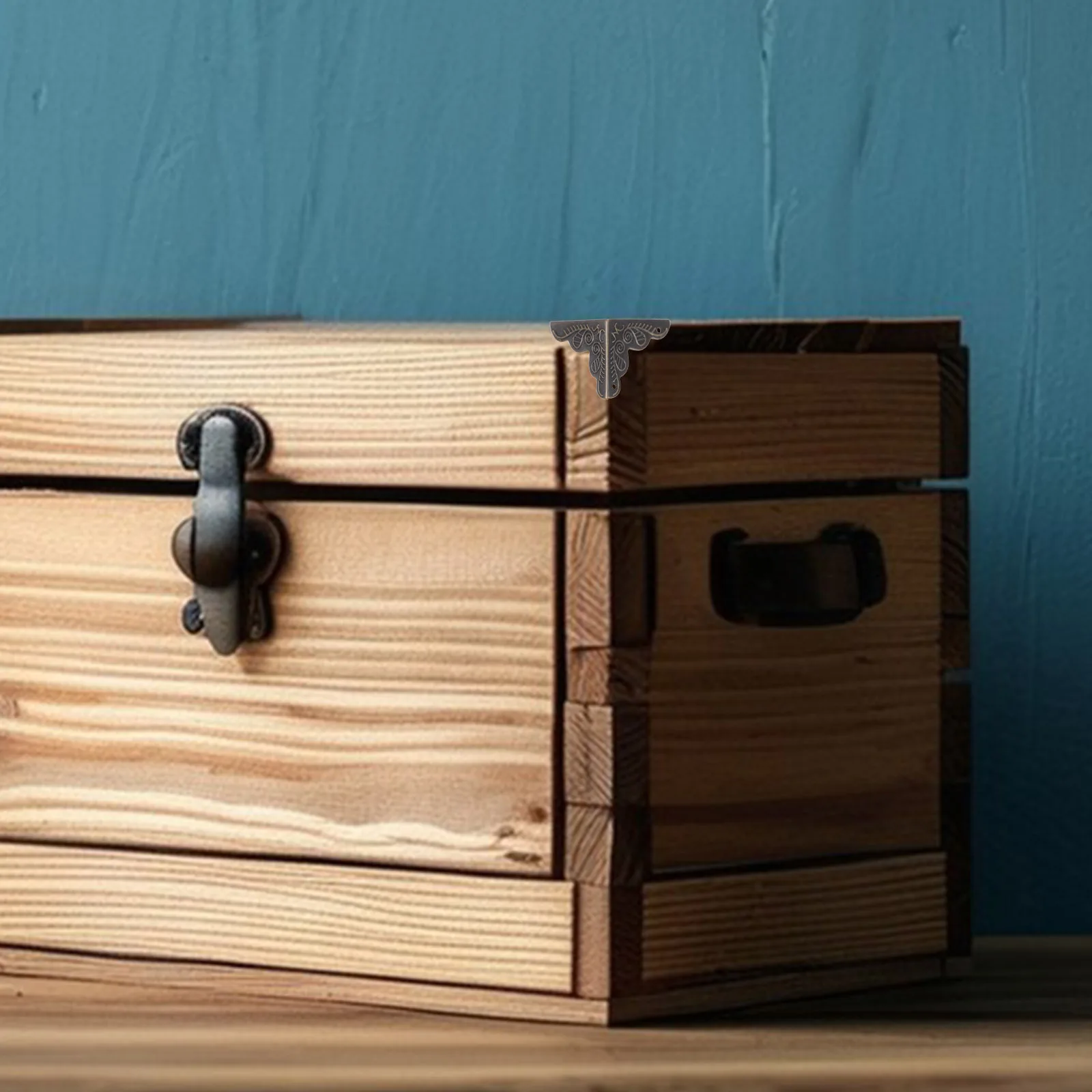 100 قطعة من واقيات زوايا الصندوق الخشبي، واقيات حافة حديدية عتيقة، دعامات زوايا لأثاث الصدر للمجوهرات