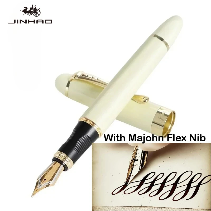 Pióro wieczne JINHAO X450 z metalową końcówką Majohn Flex Nib, pióro do kaligrafii, artykuły papiernicze, przybory szkolne i biurowe, pióra do pisania. — zdjęcie produktu 6