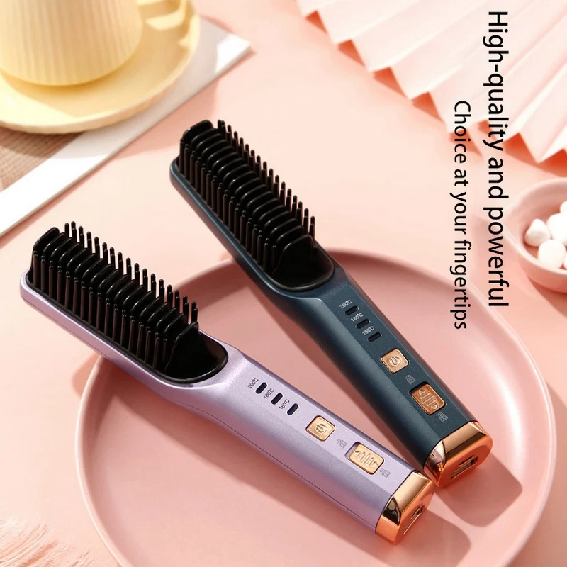 Sanq หวีผมตรงอเนกประสงค์แบบพกพา2 In1แปรงหวีผมตรงมีช่องเสียบ USB