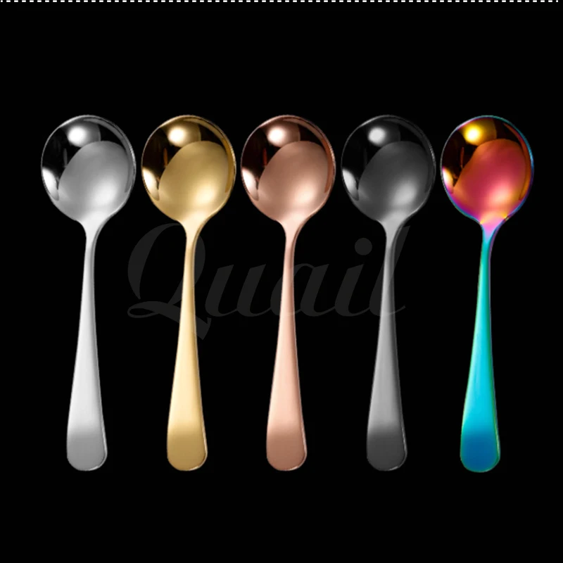 304 Stainless Steel Multicolour Spoon,Household Tableware, Soup Spoon,Dinnerware,Soup Dessert Tools