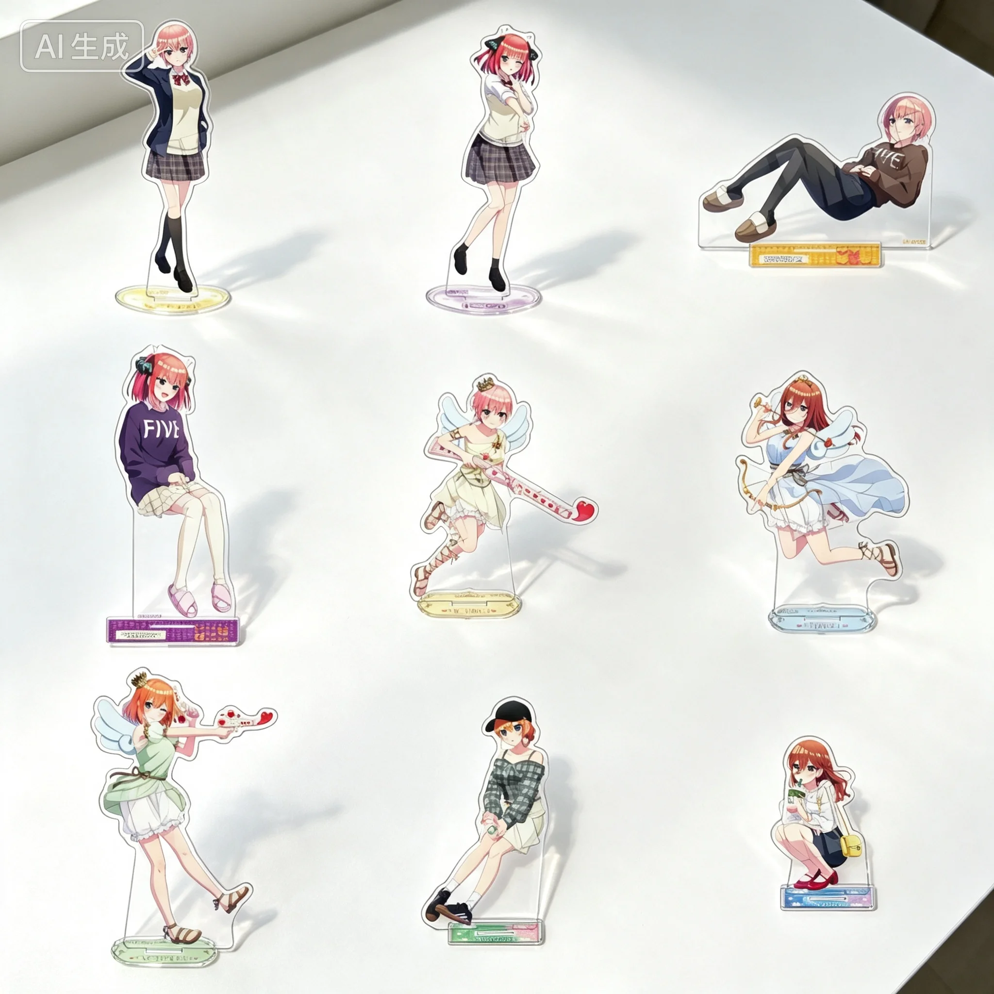 Anime The Quintessential Quintuplets Ichika Nakano Acrylic Figure Stand Model Plate Keychains Bedroom Decoration