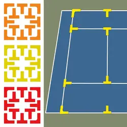 Pickleball Marking Lines Indoor Badminton Court Marking Set With Storage Bag Playing Field Marking Equipment Create Your Own