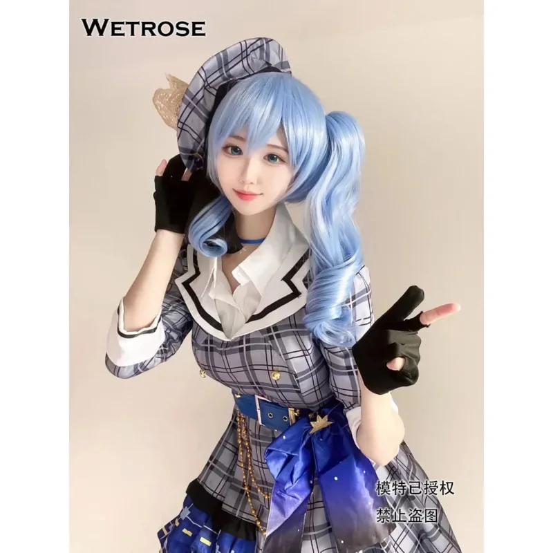 【Wetrose】In Stock Hosimati Suisei Cosplay Suisui Classic Hololive Costume Vtuber Holer Holo Full Set Hat Wig Halloween