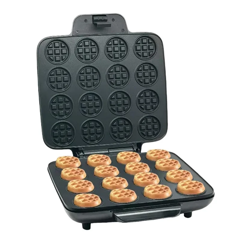 

B25B Multi Waffles Maker 16 Waffle Molds Nonstick Waffle Iron Quick Heat-Up Mini Waffle Maker With Heating System EU Plug