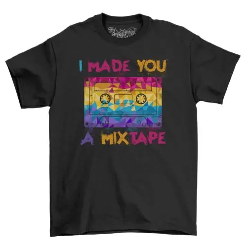 Funny Men's T-Shirts novelty t shirt 2023 Made Mix Tape 80s Retro Gift Tee Shirt