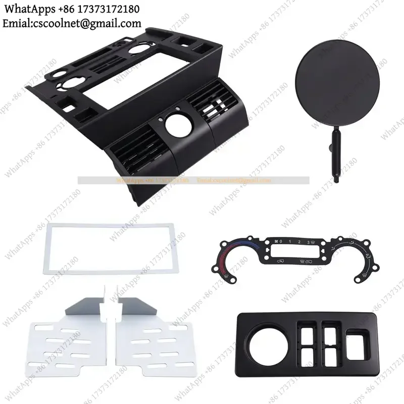 JS02 7 Inch Double Din Stereo Dash Kit For Defender 2007-2016 Car Fascia Radio Panel Console Bezel Plate Trim Frame