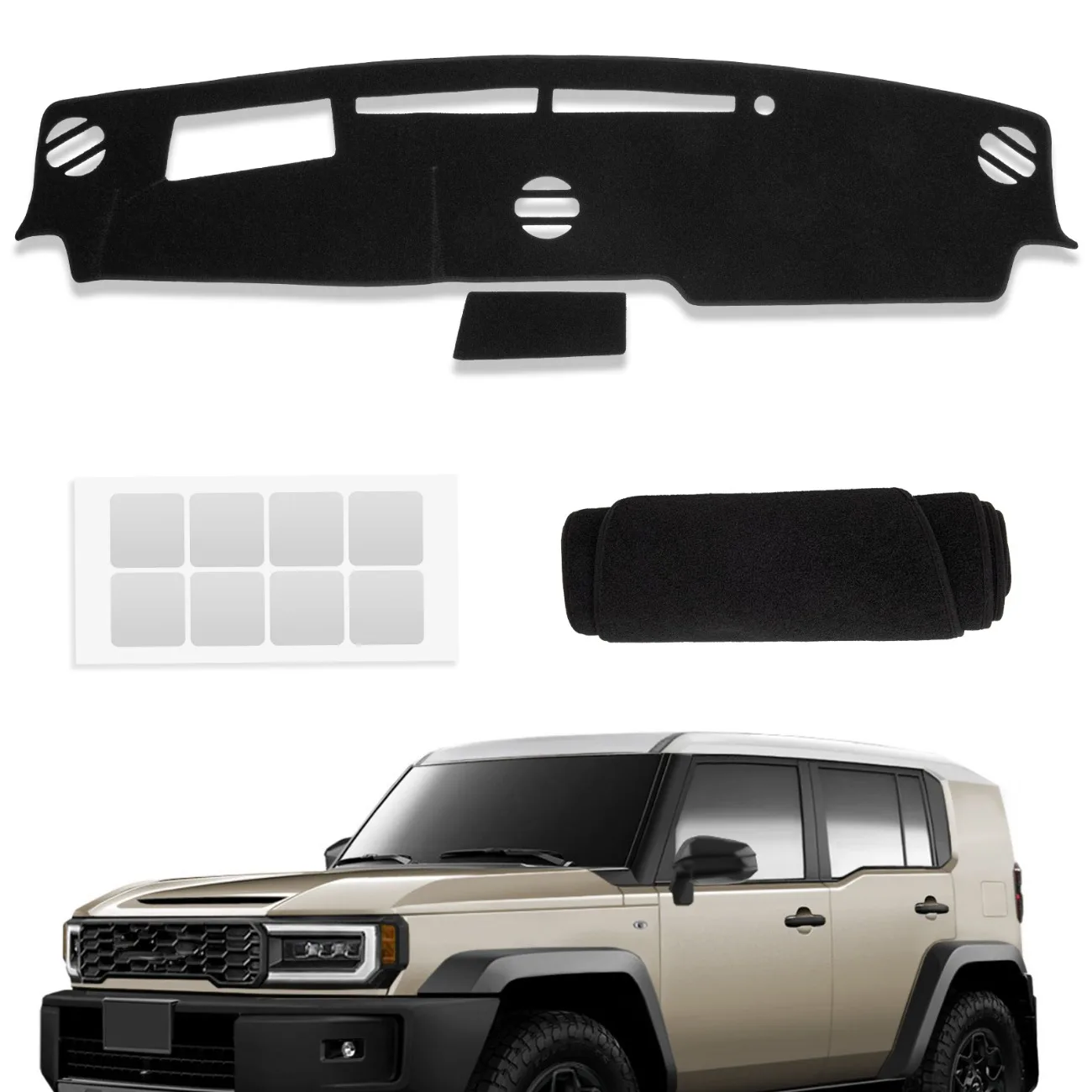 

Dashboard Cover Mat for Toyota Land Cruiser Prado 2024 2025 Accessories Dash Cover Dash Mat Sunshade Glare Protector Interior