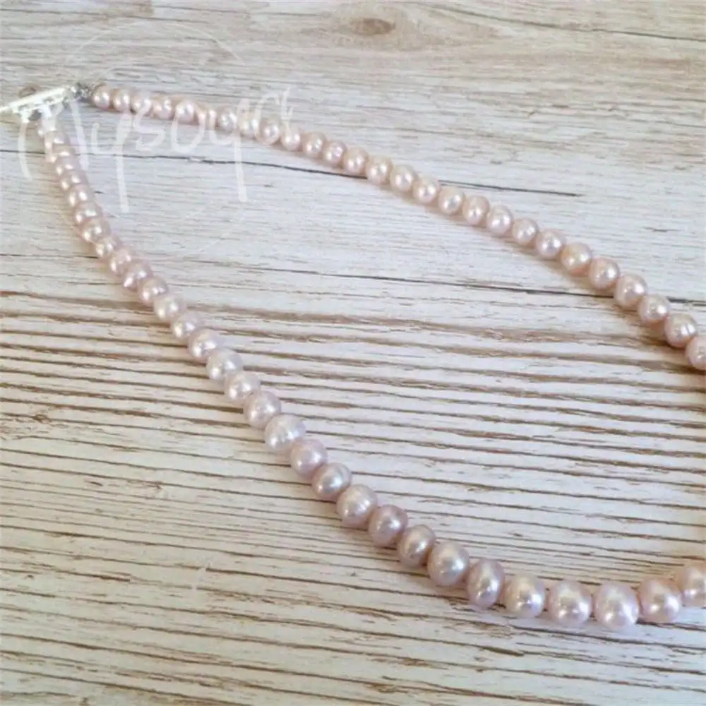 

MYSOYA ожерелье из розового пресноводного жемчуга 6-7 мм с жемчугом и подарочной коробкой для нее/Хим, рождественский подарок на день рождения/свадьбу/новогодние подарки