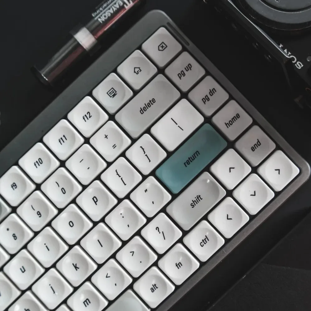 Déjà Vu Theme Low Profile Keycap Set PBT Custom Bauhaus Keyboard Cap Original Office Gaming KeyCap for Mechanical Keyboard Gifts