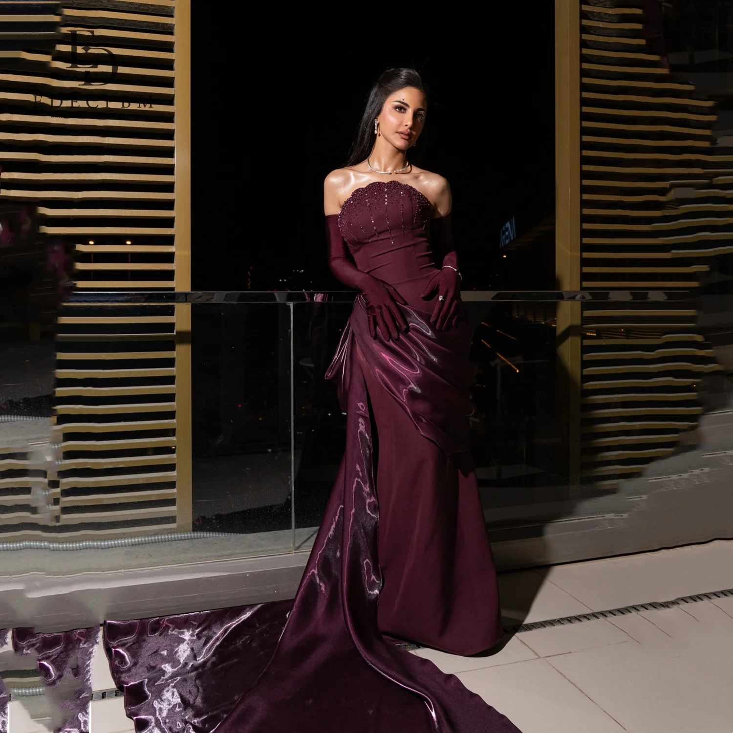 

EDECPBM فساتين سهرة Luxurious Evening Dresses for Special Occasions Vestidos De Festa Elegant Party Dresses Customized Mermaid