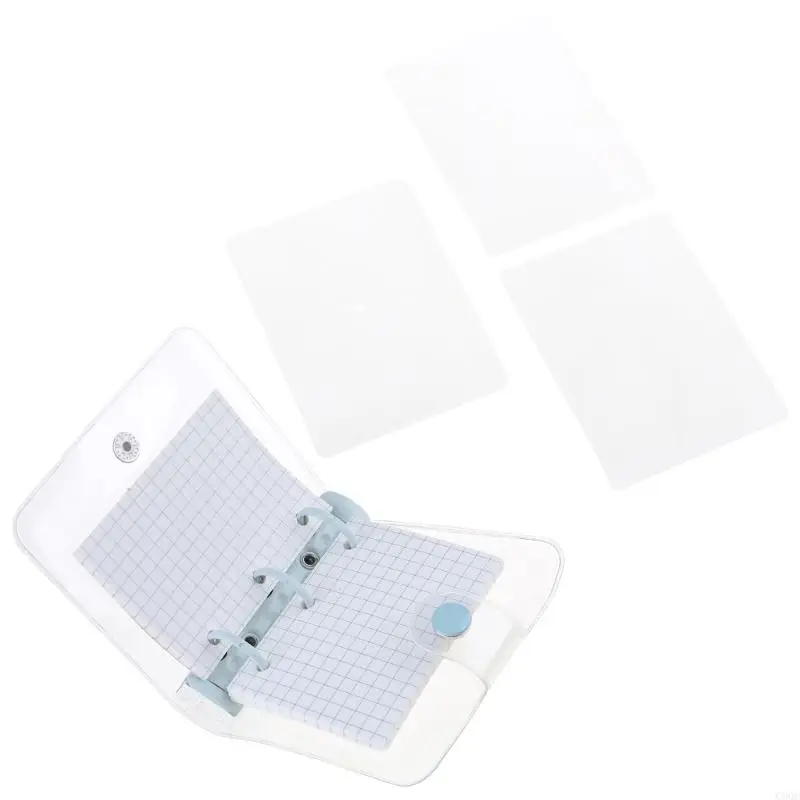 C90C Pocket Notebook Planner 3 Rings Binder Notepads Plontner Journal para scrapbooking DIY, 80 lençolas