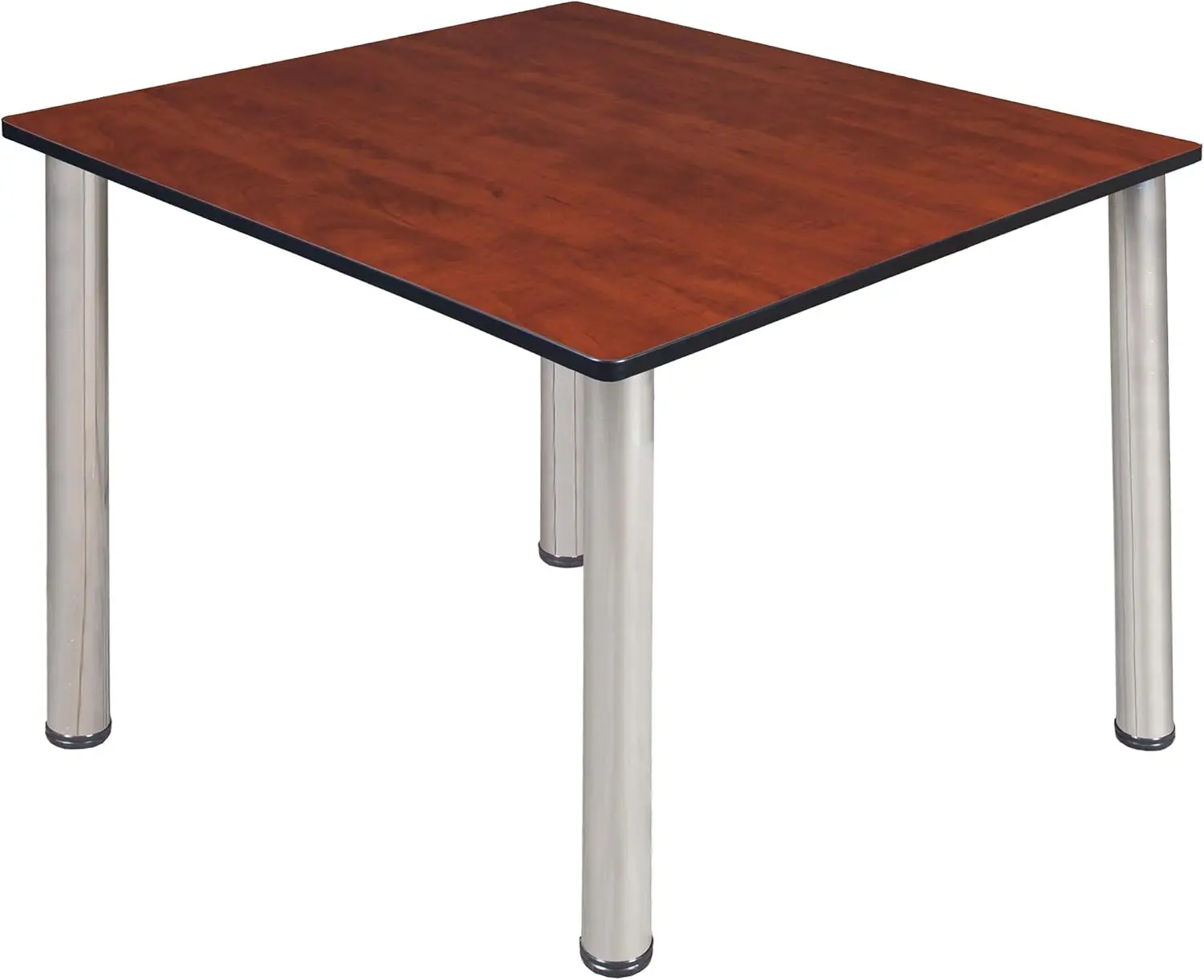 Kee 48"" Square Breakroom Table- , Cherry Top, Chrome Legs (Tb4848Chbpcm)