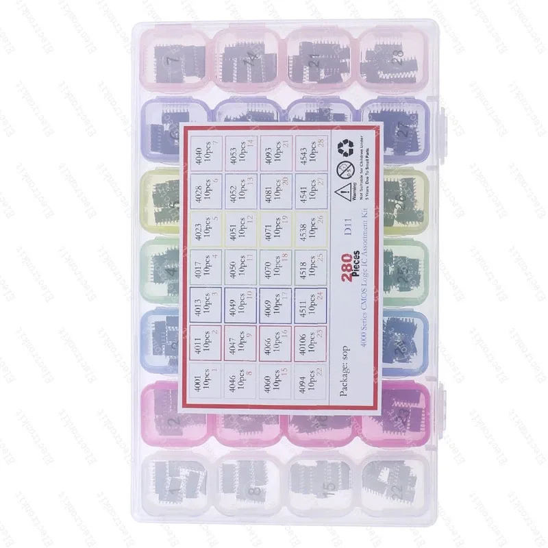 280pcs  28value 4001-4543 SMD IC Chip Assorted Kit Each 10pcs