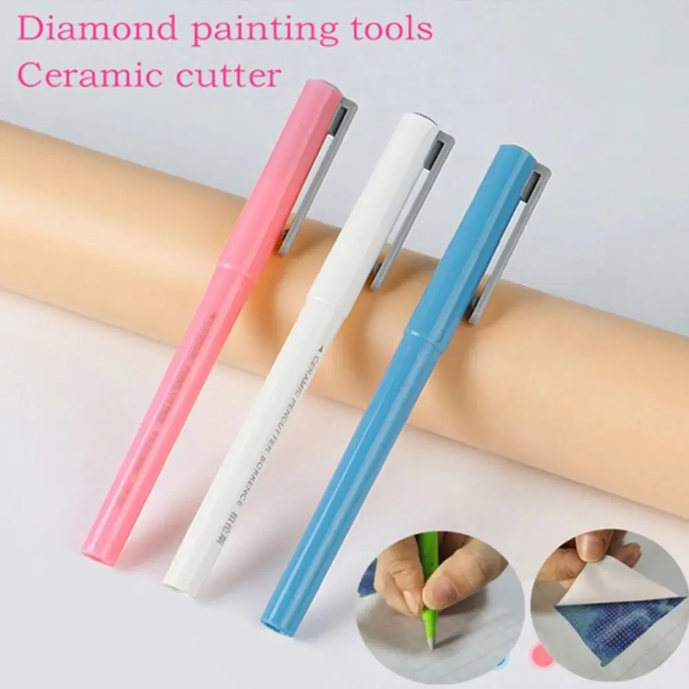 Sewing Embroidery Accessories Hand Safety Protect Diamond Painting Paper Cutter Pen Shaped Diamond Painting Tool Ceramic Cutter