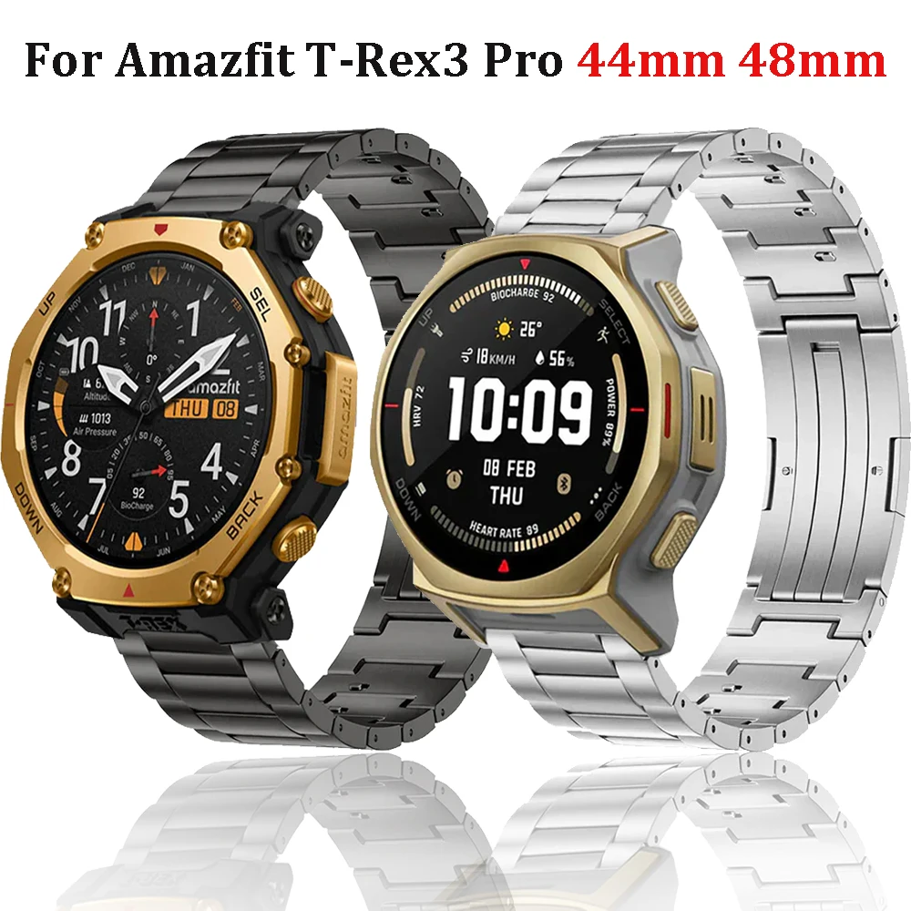 20mm 22mm Titanium Alloy Band For Amazfit T-Rex3 Pro 48-44mm/Balance 2/Bip 6 Butterfly Buckle Band For Huawei Watch GT6/5/4 46mm
