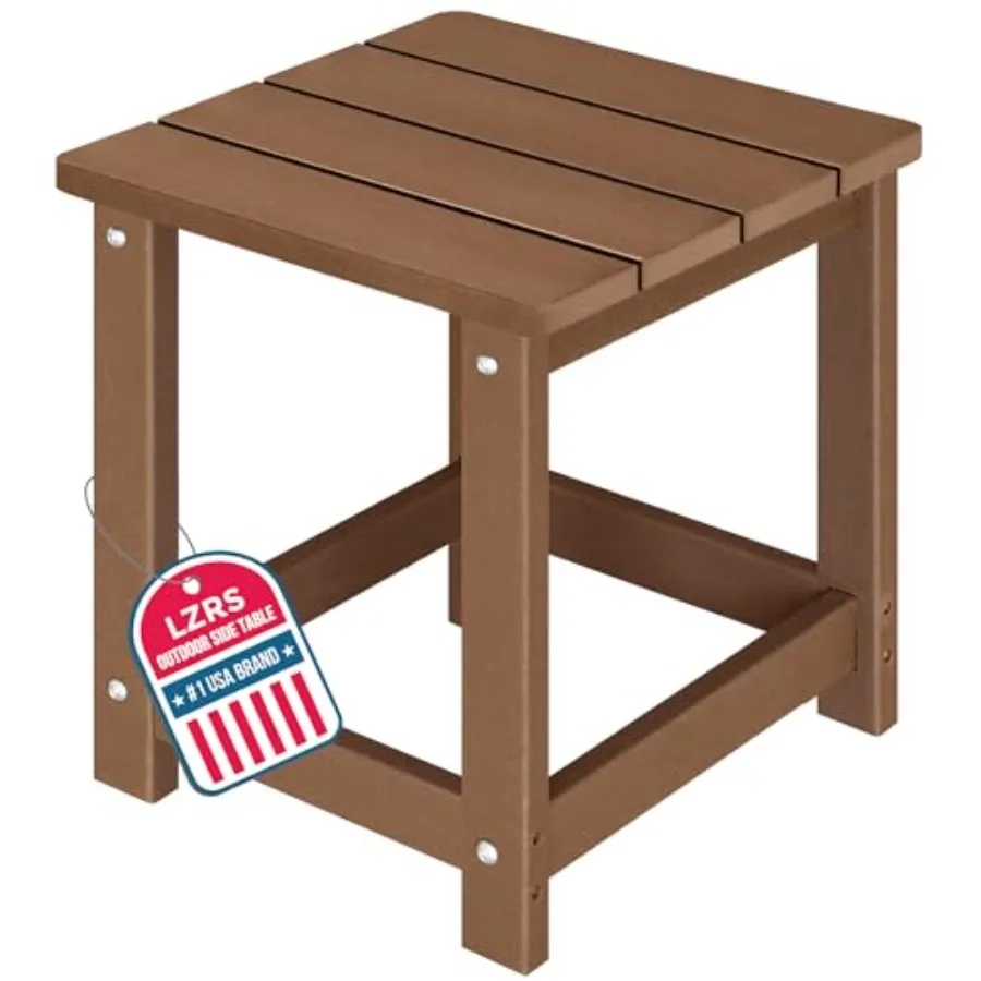 

Adirondack Square Outdoor Side Table for Patio Pool Composite Patio Table HDPE End Tables for Backyard Pool Indoor Companion Ea