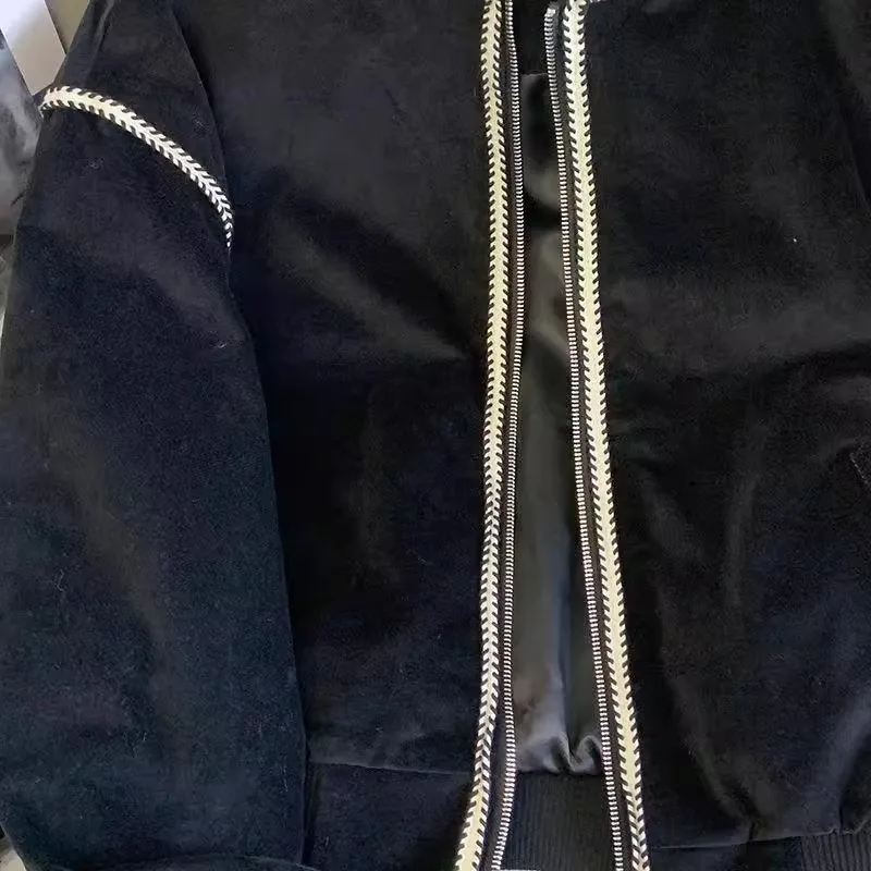 

Casual Bla Baseball Jaet Men's plus Size 300 Pou Design Sensation American INS Trendy Autumn Winter Outerwear Coat