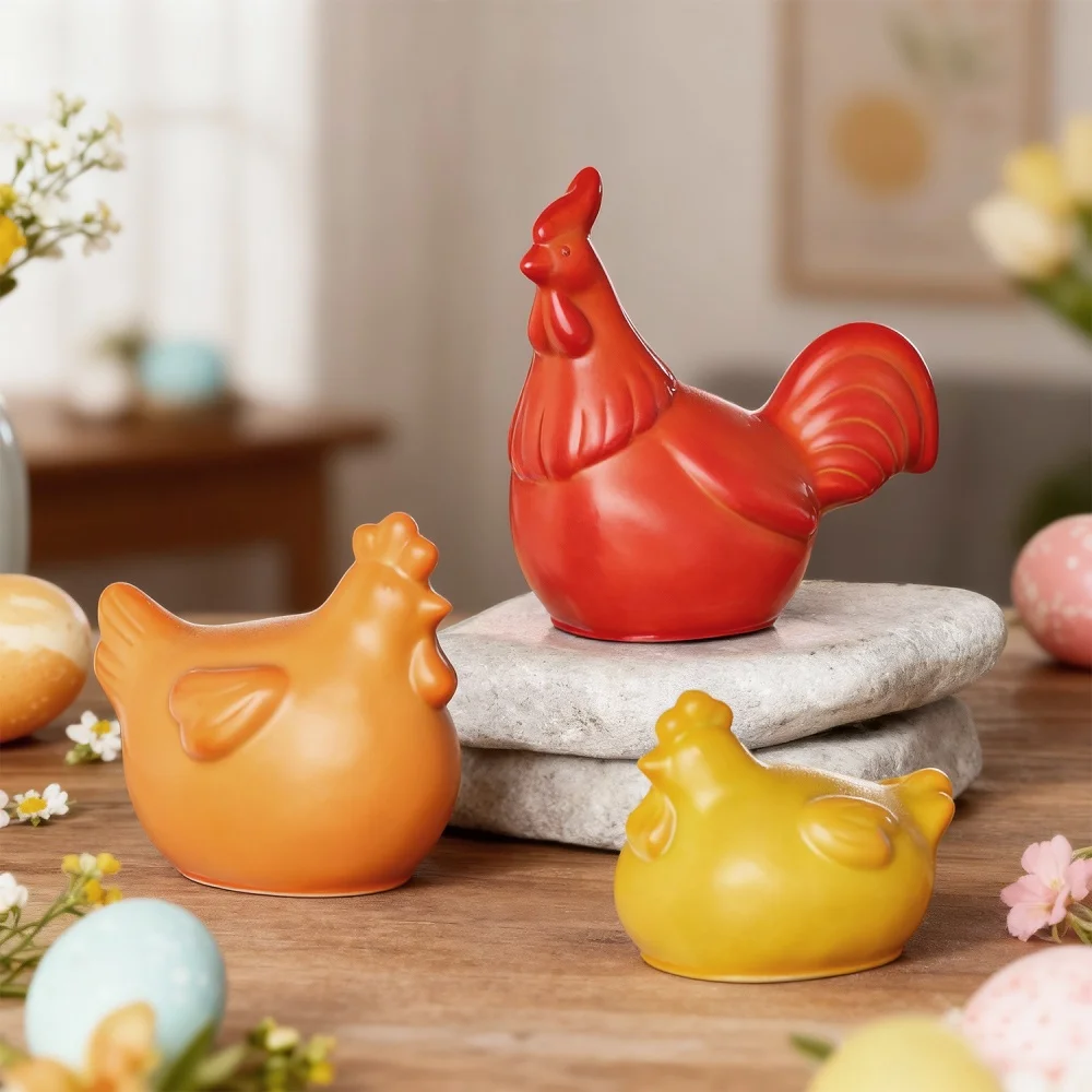 Plaster Cement Mould Multifunctional Cute Chicken Crafts Mould Easter Home Decor Mold Easy-To-Demould Silicone Chick Mold