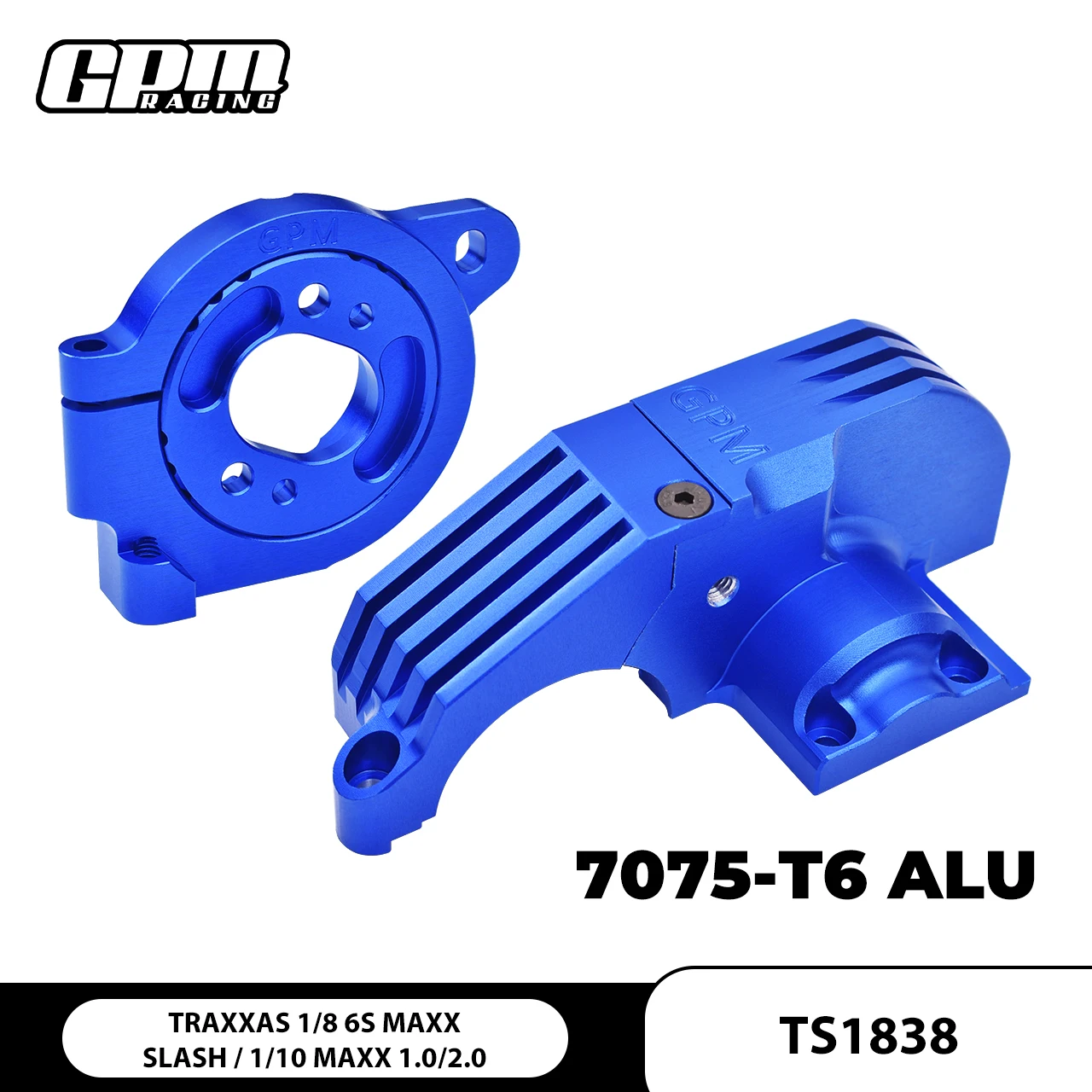 

GPM Redesigned 7075 Alu Adj Motor Mount For TRAXXAS 1/8 Maxx Slash 1/10 Maxx