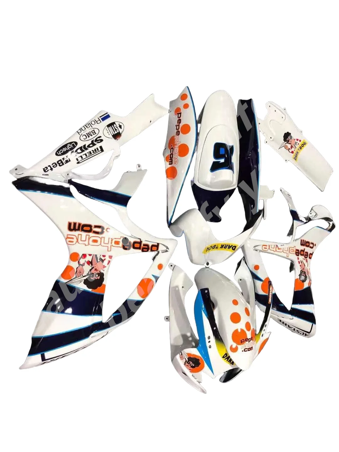 Red white blue yellow ABS Fairing Kits For G S XR600 G S XR750 K6 06-07 white 2006 2007 G S XR 600 750 K6 Motobike Fairing