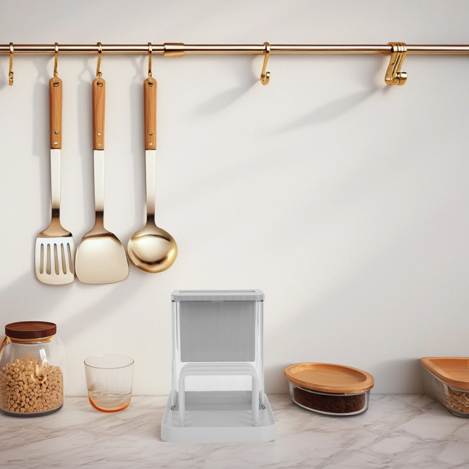 

Kitchen Storage Rack Knife Cutting Board Stand Countertop Organizer Pot Lid Holder Space-Saving Kitchen Utensil Holder Drying