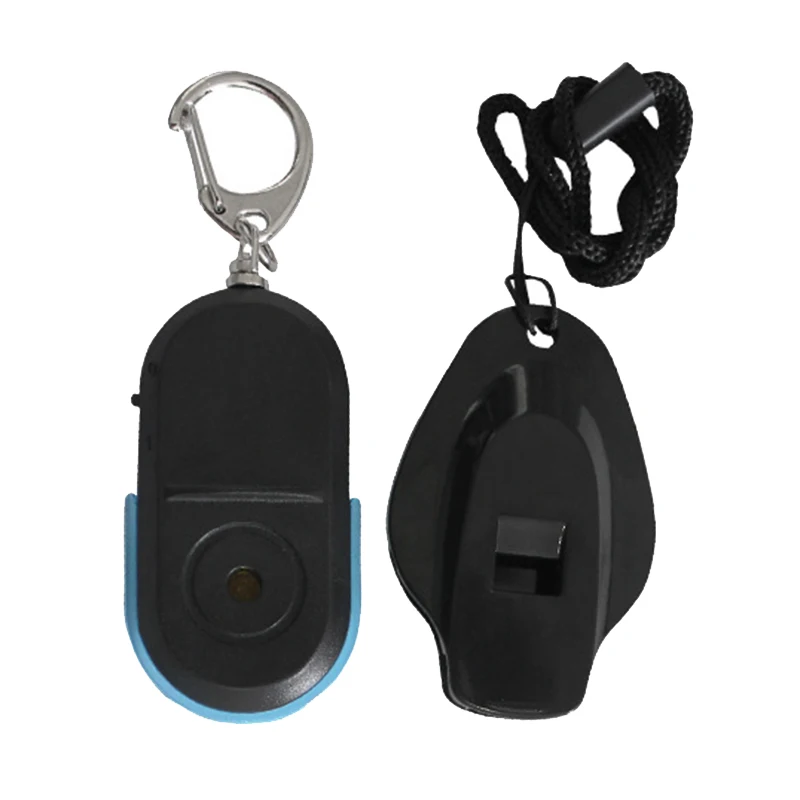 Mini Anti-Lost Whistle Key Finder Wireless Alarm Smart Tag Key Locator Keychain Tracker Whistle Sound LED Light Tracker