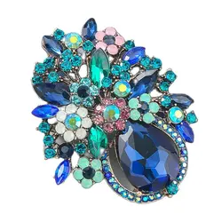 Alloy High-grade Delicate Rhinestone Flower Brooch Lovely Pin Fashion Brooch Clothing Accessories