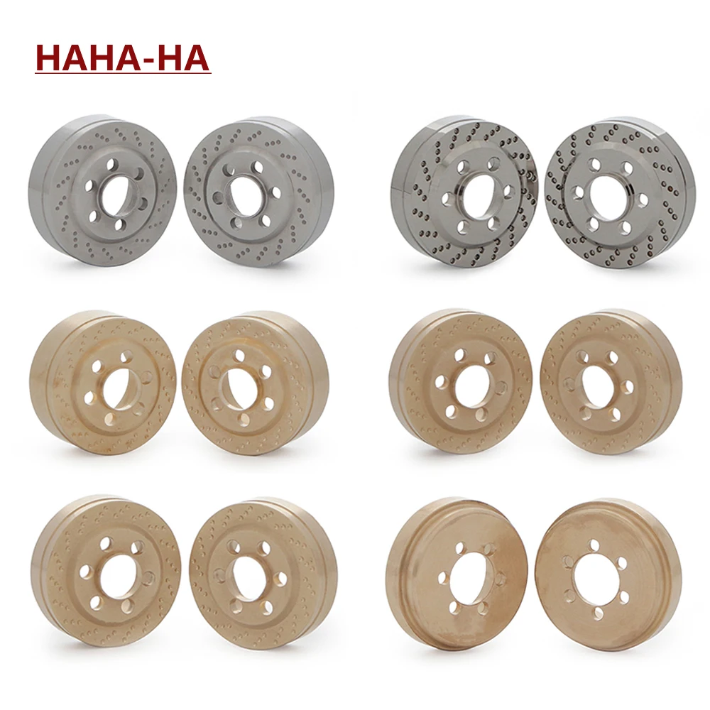 2PCS Brass Brake Disc Weights for 1.9 2.2 inch Vanquish Beadlock Wheels Axial Capra Wraith SCX10  TRX4 TRX6 Counterweight