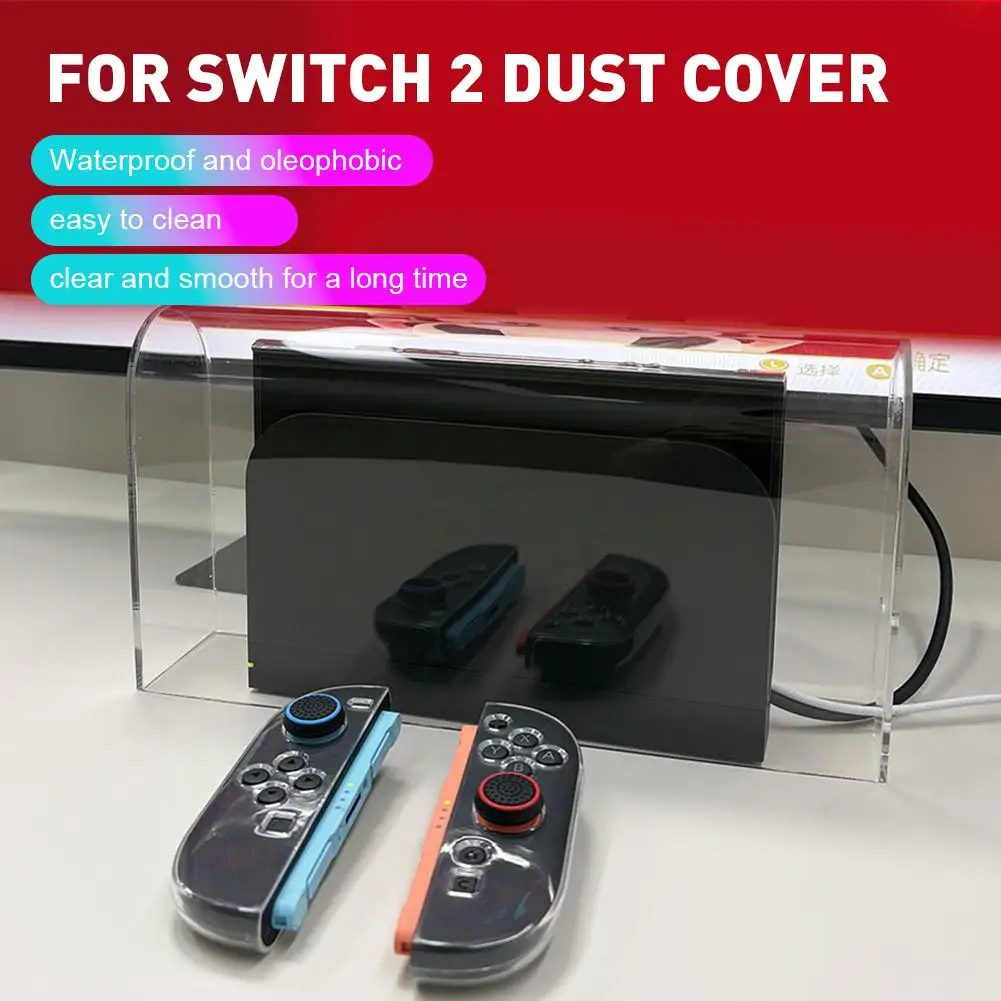 For Nintendo 2 Transparent Acrylic Dust Cover Anti Acrylic Covers Waterproof Guard Cover Hard Scratch Dust Accessori G1F5
