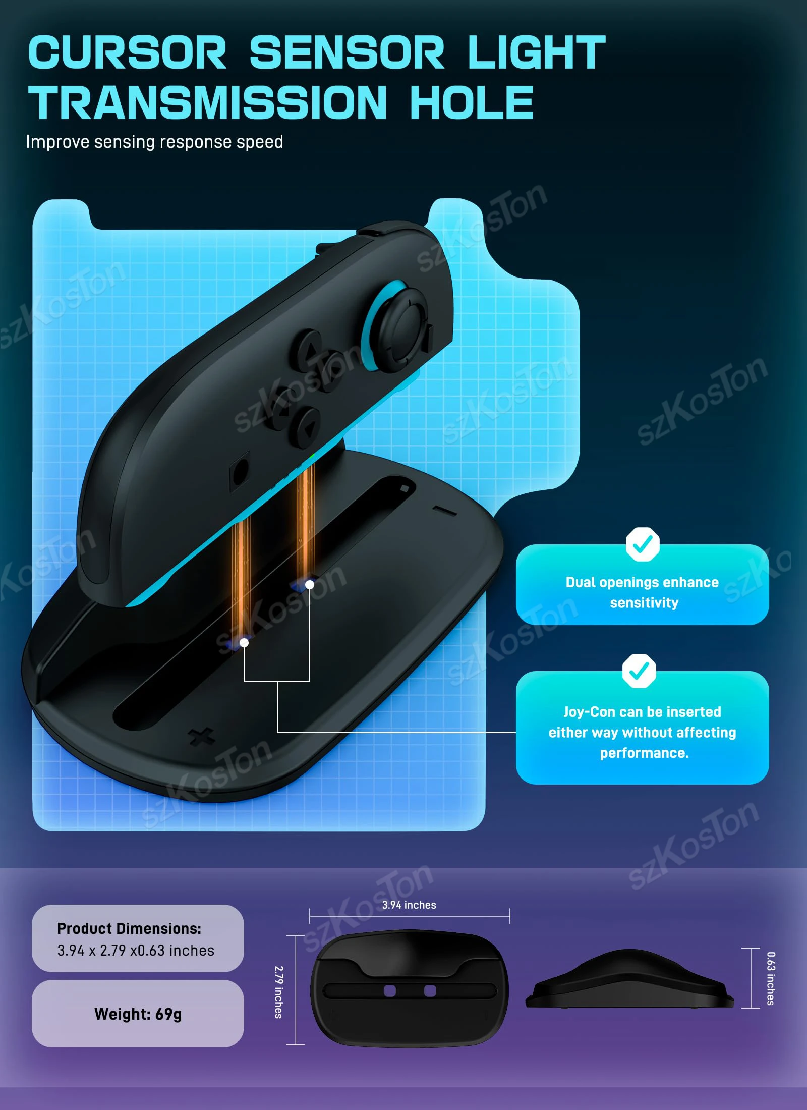 Adapter Uchwytu Myszy do Switch 2 Joy-Con, Mini Przenośny Myszka do Gier Shooterów, Akcesoria do Switch 2