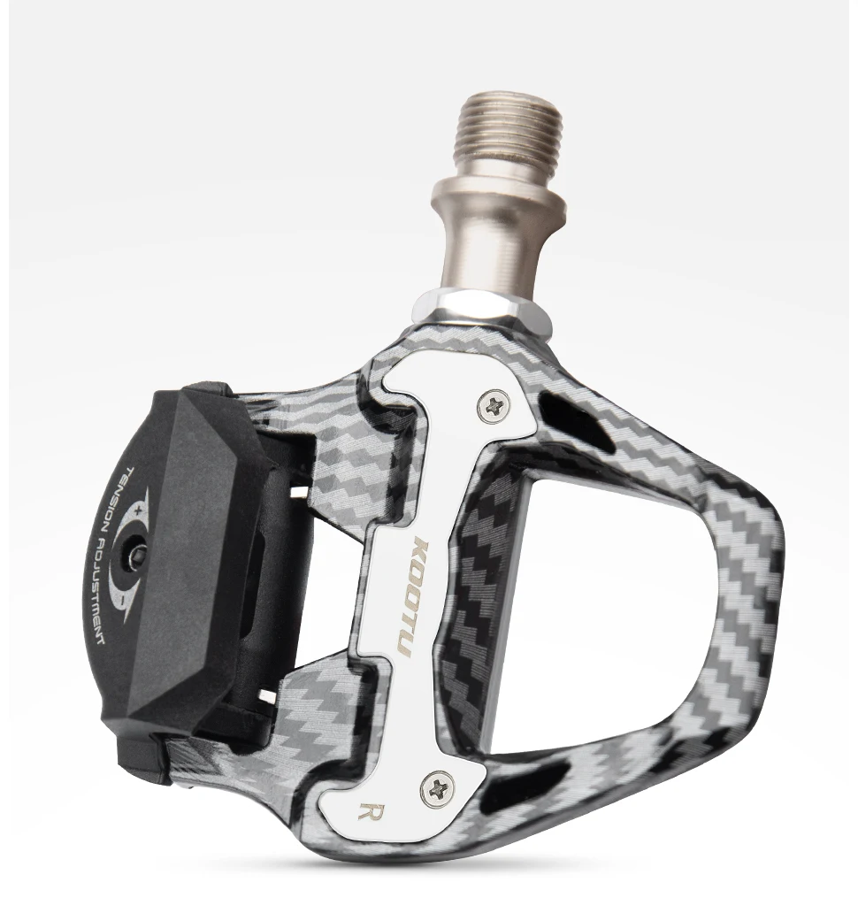 Pedales automáticos para bicicleta de carretera, pedales con clip de carbono con rodamientos sellados, funciona con peda