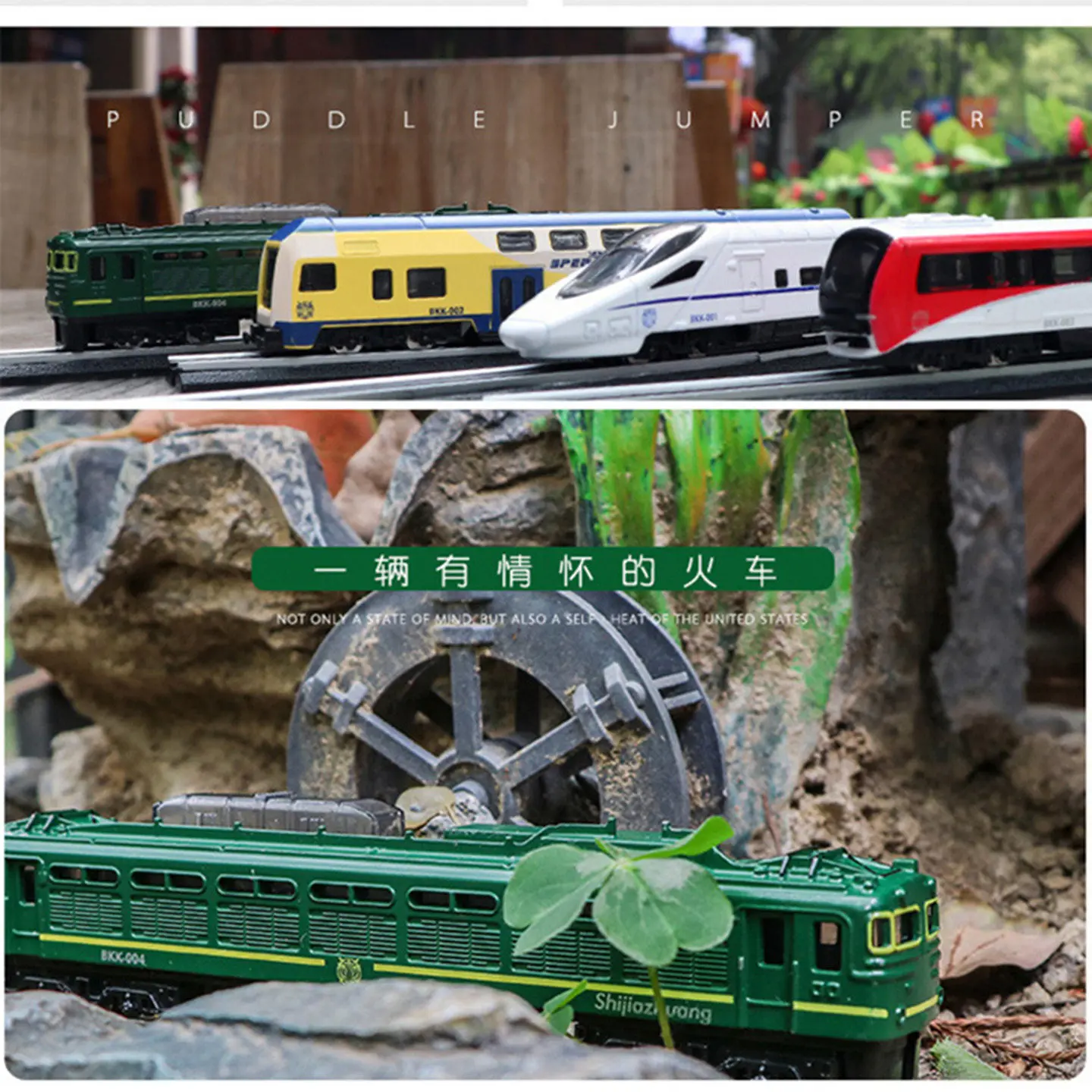 Legierung Auto Modell Simulation Zug Harmonie Hohe Geschwindigkeit Eisenbahn Grün Leder Zug Kinder Spielzeug Sammlung Metall Modell Ornamente