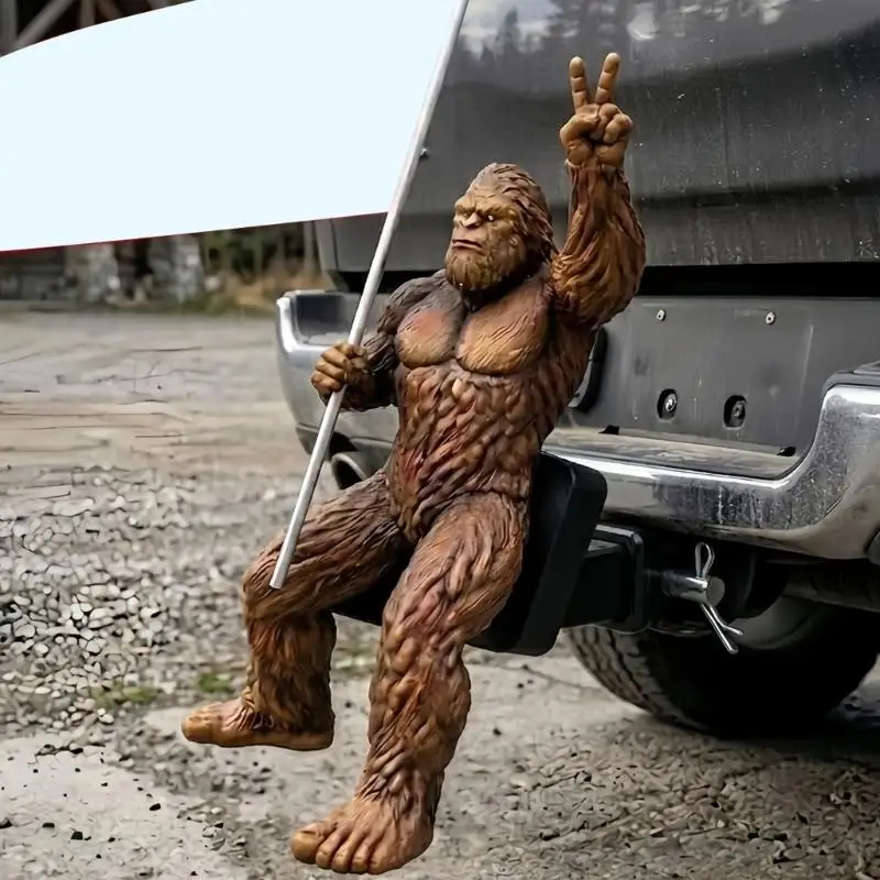 

J0MA Strong Waterproof Trailer Hitch Guard Humorous Apes Face Hitch Cover Gift